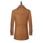 Men Fashion High-End Atmospheric Woolen Overcoat in the Long Thickened Woollen Coat Men - Image 3