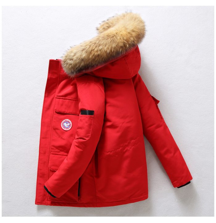 Men'S Long Windproof Cotton Clothing Cold Hooded for Women Jacket - Image 3